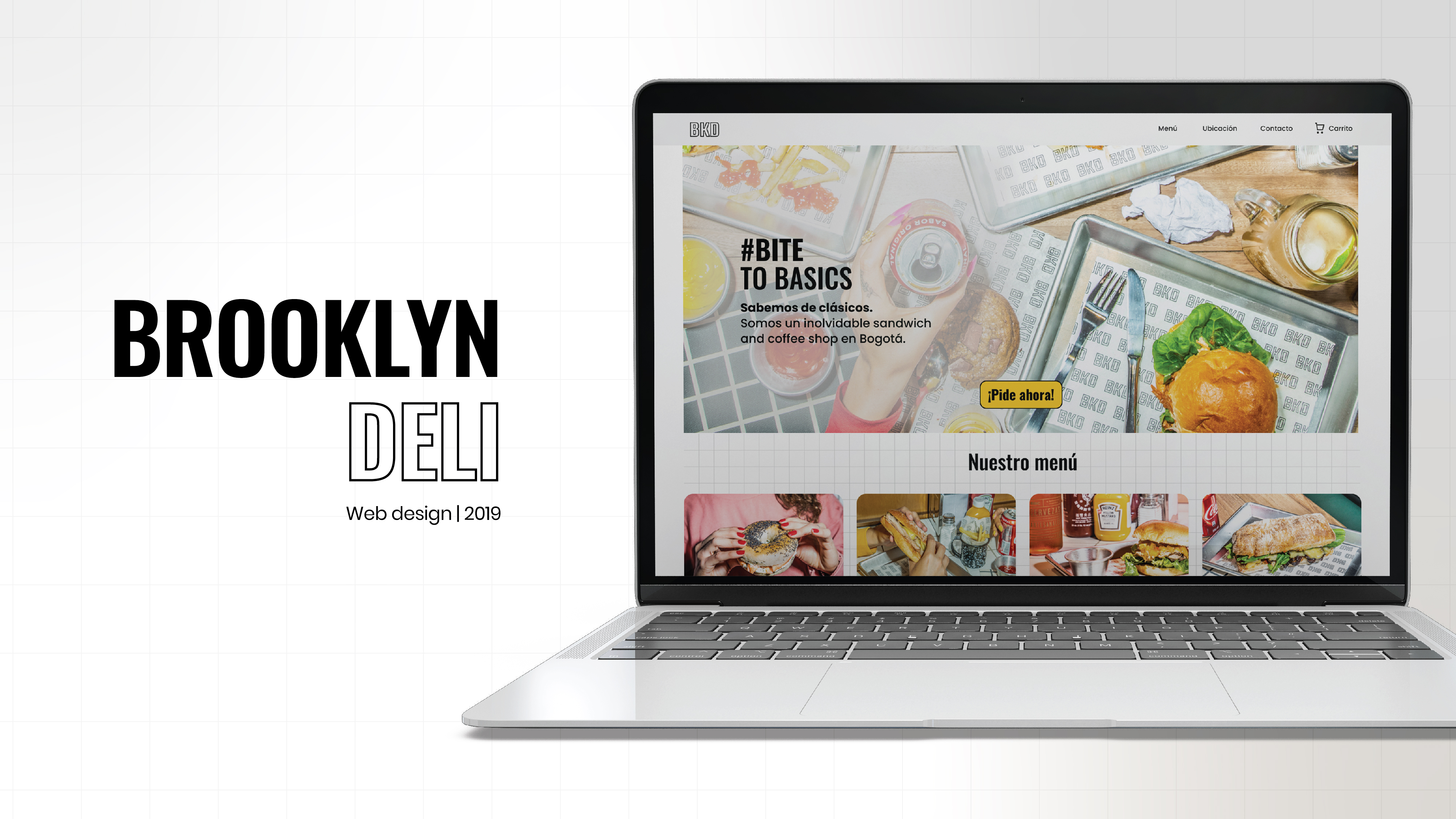 Brooklyn Deli website design shown on a laptop