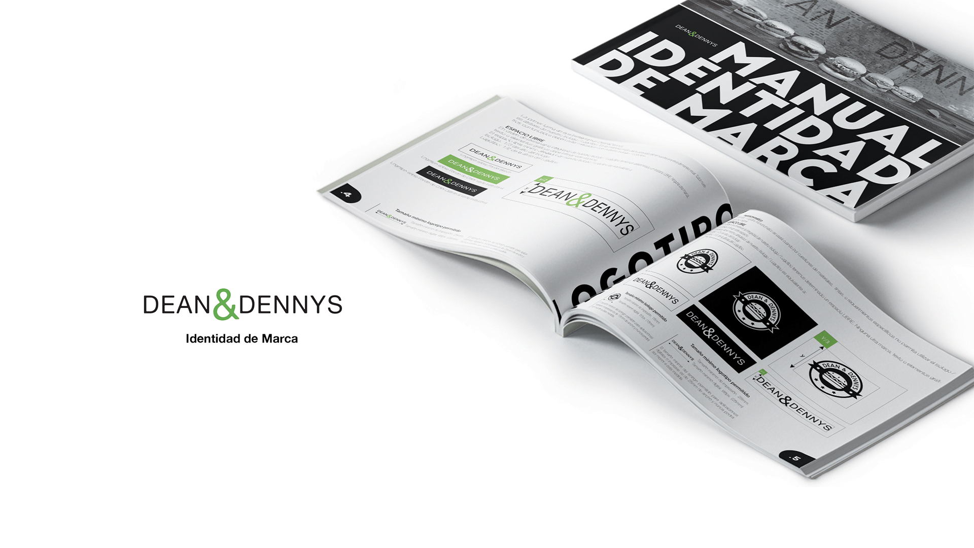 Dean and Dennys brand identity manual mockup
